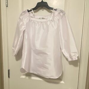 Sara Campbell White off Shoulder Blouse M